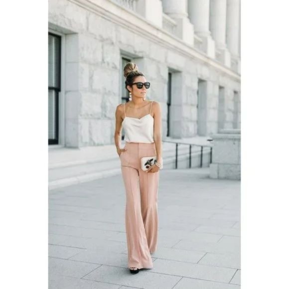 Alice + Olivia Dylan Wide Leg High Waisted Pants - Size 8 - Picture 3 of 10